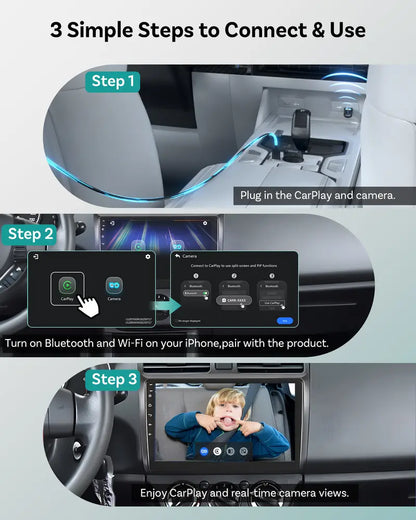 Vireo Baby Car Camera + Wireless CarPlay Adapter