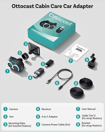 Vireo Baby Car Camera + Wireless CarPlay Adapter